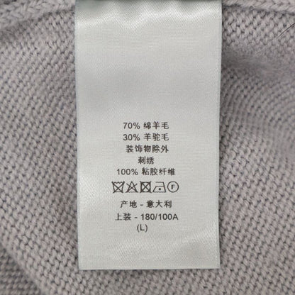 DIOR Gray Wool And Alpaca Knit L
