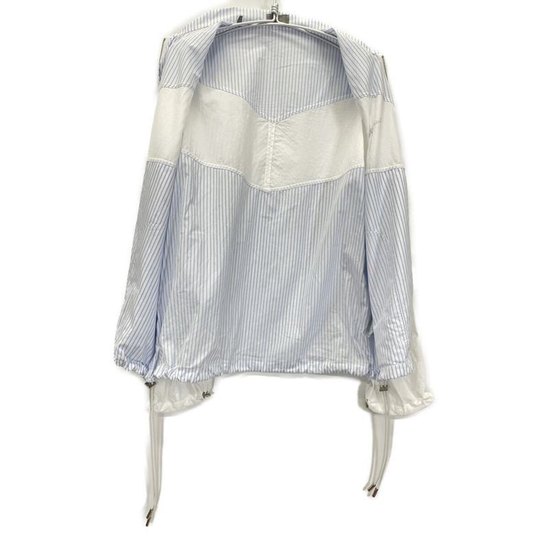 Dior Homme Dior Homme White And Blue Striped Zip-up Blouson 48