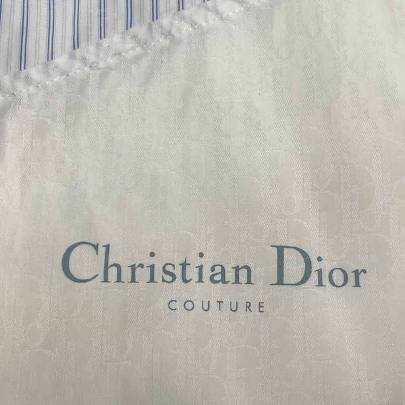 Dior Homme Dior Homme White And Blue Striped Zip-up Blouson 48