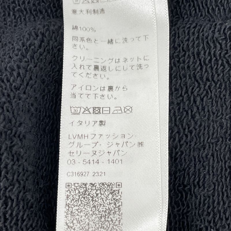 Celine Black Back Logo Sweatshirt Cardigan L