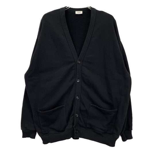 Celine Black Back Logo Sweatshirt Cardigan L