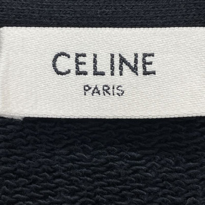 Celine Black Back Logo Sweatshirt Cardigan L