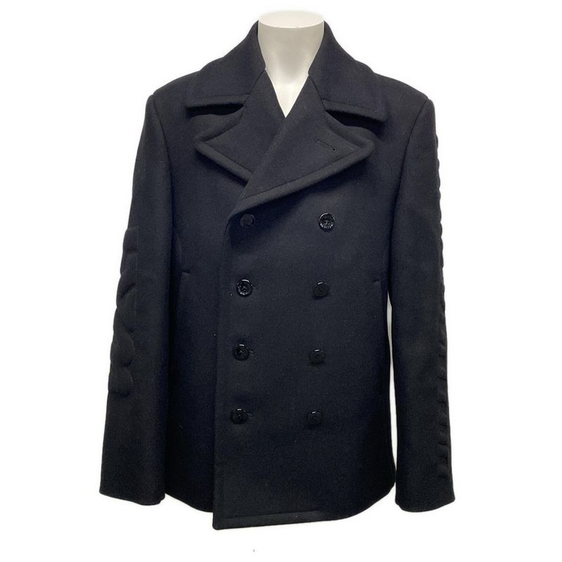 Louis Vuitton P Coat Size 46 L Men's Beautiful Technical Wool Pea Coat Rm212m