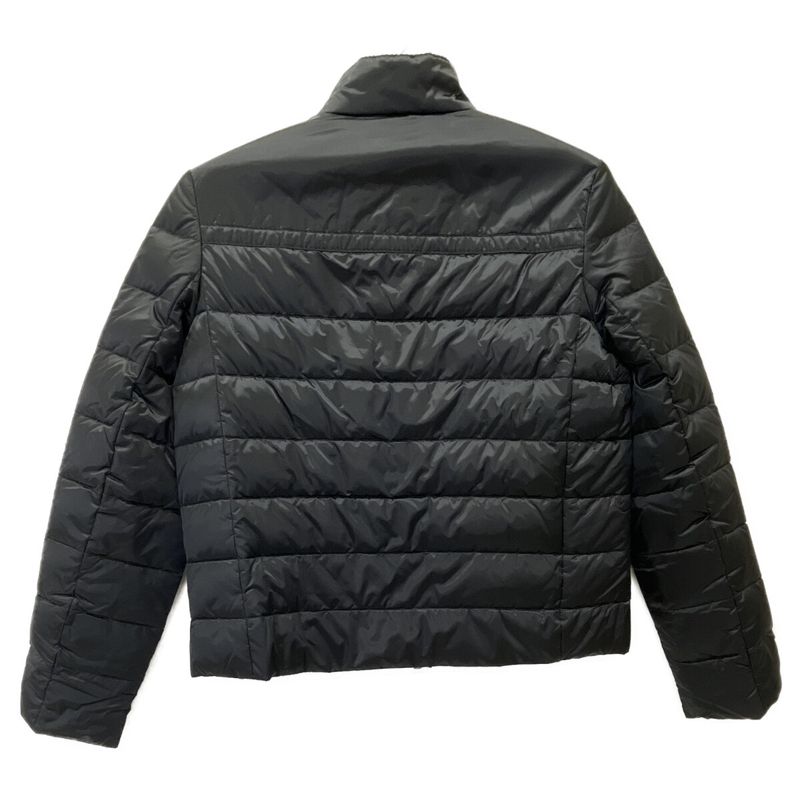 Prada 29b830 Black Triangle Plate Stand Collar Down Jacket 38