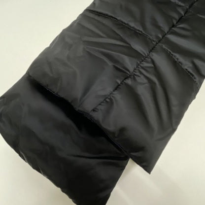 Prada 29b830 Black Triangle Plate Stand Collar Down Jacket 38