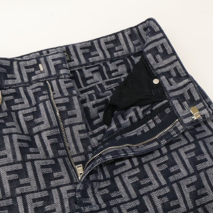 Fendi 22 Flp302 FF Logo Zucca Denim Pants 30