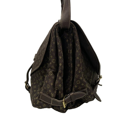 Louis Vuitton Shoulder Bag Monogram Mini Lin Saumur XL M95220 Ebène
