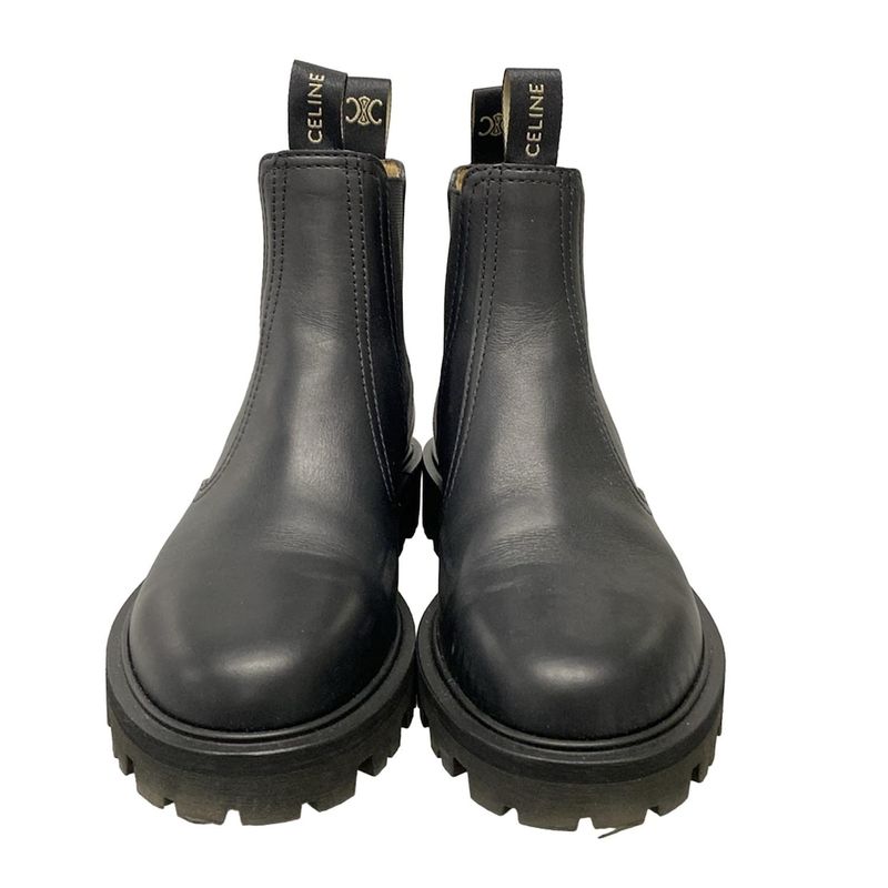 Celine Short Boots 36 1/2 Women - Black Side Gore Leather