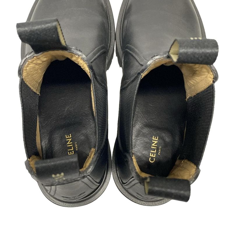 Celine Short Boots 36 1/2 Women - Black Side Gore Leather