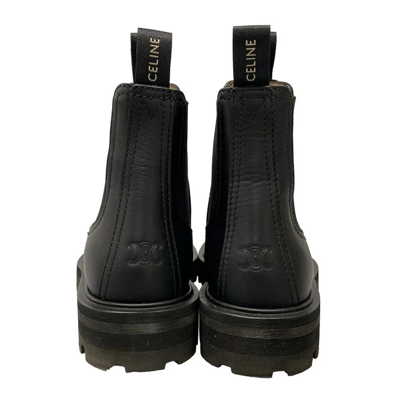 Celine Short Boots 36 1/2 Women - Black Side Gore Leather