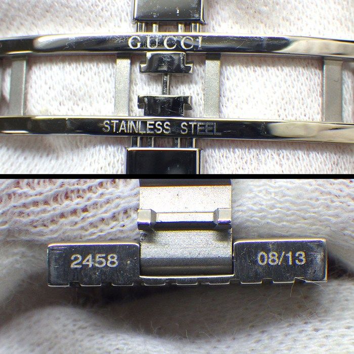 Gucci Watch G Metro 8600m Rectangular Black Dial Date Chronograph Small Second