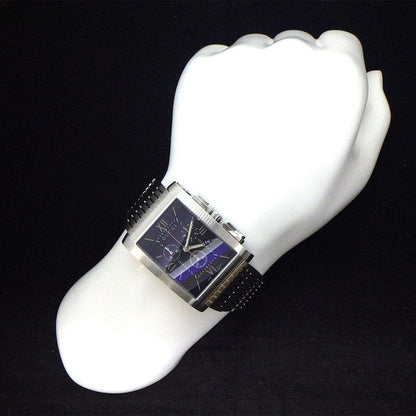 Gucci Watch G Metro 8600m Rectangular Black Dial Date Chronograph Small Second