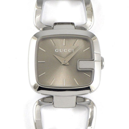 Gucci Watch G Collection 125.5 Ya125507 Square Sunray Brown Dial SS Quartz