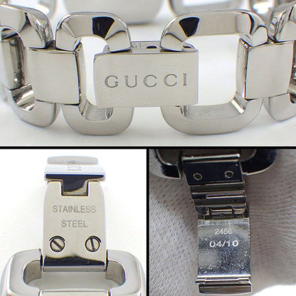 Gucci Watch G Collection 125.5 Ya125507 Square Sunray Brown Dial SS Quartz