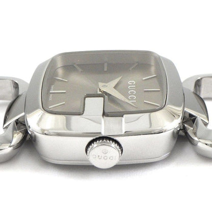 Gucci Watch G Collection 125.5 Ya125507 Square Sunray Brown Dial SS Quartz