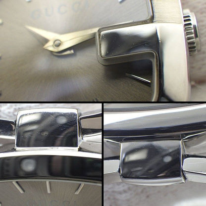 Gucci Watch G Collection 125.5 Ya125507 Square Sunray Brown Dial SS Quartz