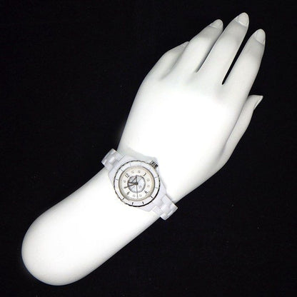 Chanel Watch J12 H2570 8 Points Diamond Index White Shell Dial SS White Ceramic