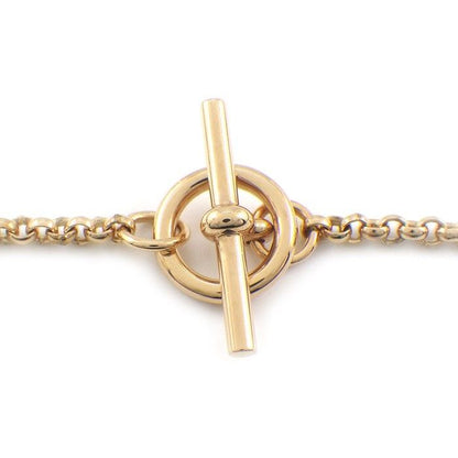 Hermes Bracelet Exlibris PM H120441b 00st 3 Motifs Toggle Clasp 1 Point Diamond