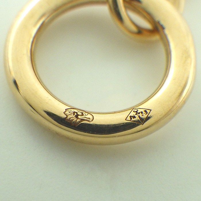 Hermes Bracelet Exlibris PM H120441b 00st 3 Motifs Toggle Clasp 1 Point Diamond