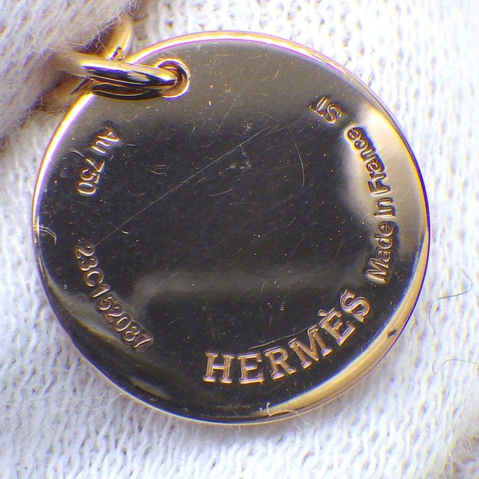 Hermes Bracelet Exlibris PM H120441b 00st 3 Motifs Toggle Clasp 1 Point Diamond