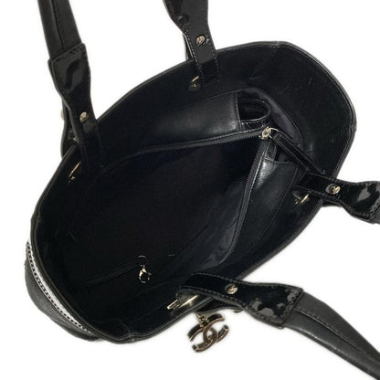 Chanel Paris Biarritz Tote PM A46100 Black Silver Hardware Leather