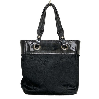 Chanel Paris Biarritz Tote PM A46100 Black Silver Hardware Leather