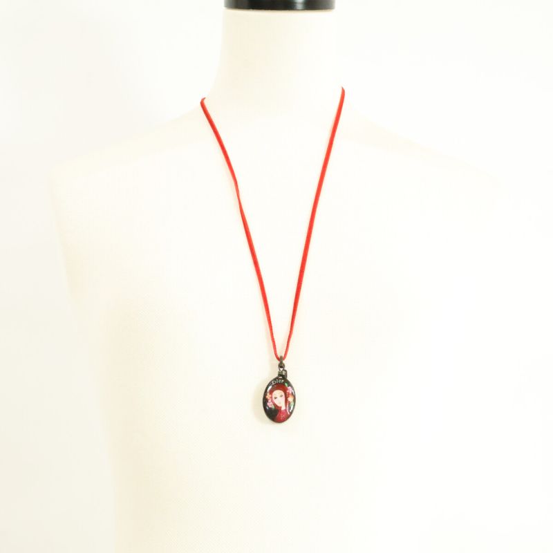 DIOR Oval Top CD End Charm Velvet Cord