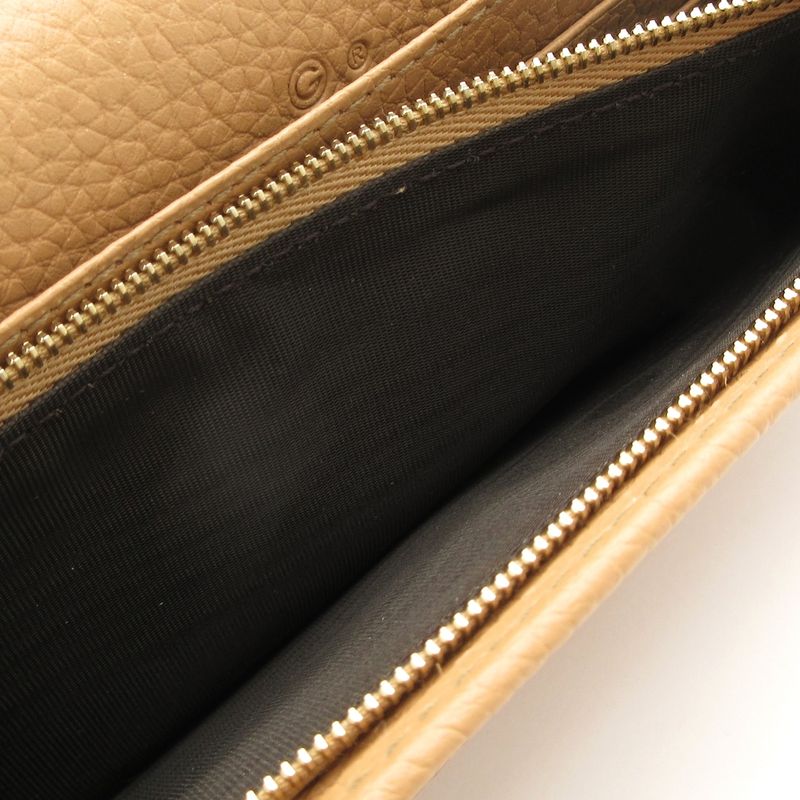 Gucci Wallet Beautiful Soho/interlocking G 598211 Beige Leather