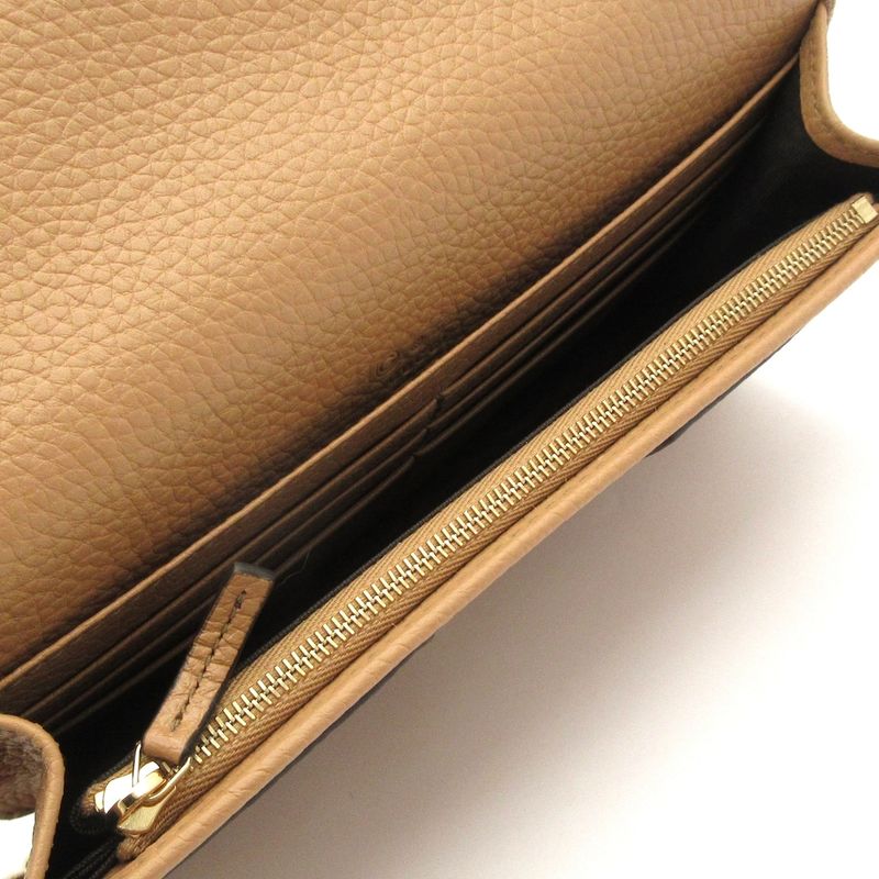 Gucci Wallet Beautiful Soho/interlocking G 598211 Beige Leather