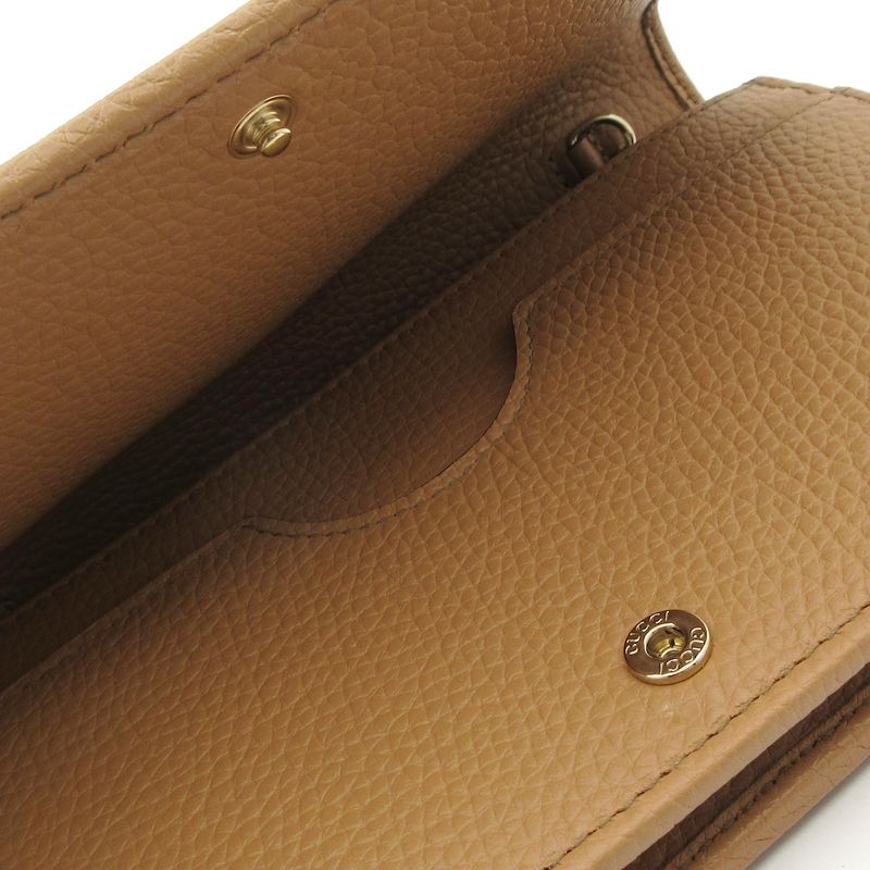 Gucci Wallet Beautiful Soho/interlocking G 598211 Beige Leather