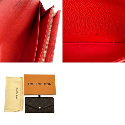 Louis Vuitton Portefeuille Sarah Long Wallet Monogram Canvas M62236 Brown Ca0159