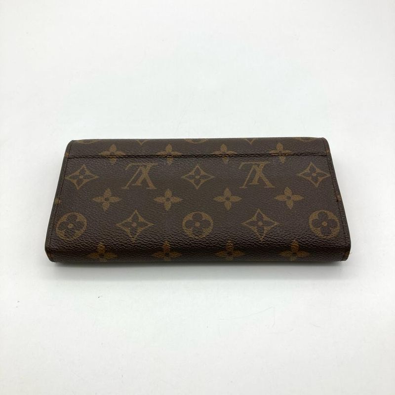 Louis Vuitton Portefeuille Sarah Long Wallet Monogram Canvas M62236 Brown Ca0159