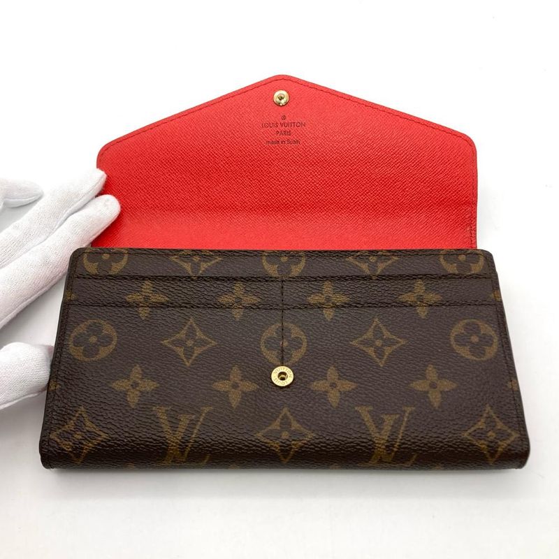 Louis Vuitton Portefeuille Sarah Long Wallet Monogram Canvas M62236 Brown Ca0159
