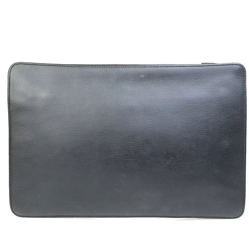 Gucci Business Bag Clutch Bag Second Bag Black Leather 02bs048