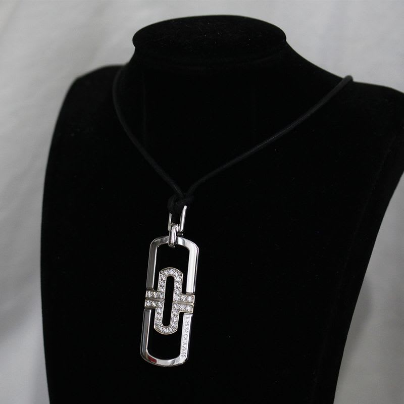 Bulgari Parentesi Diamond Necklace SS Adjustable E1935