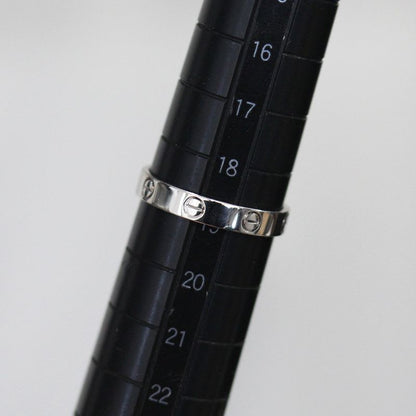Cartier Mini Love Ring No 18.5 Pt950 Pair Box And Paper E1940