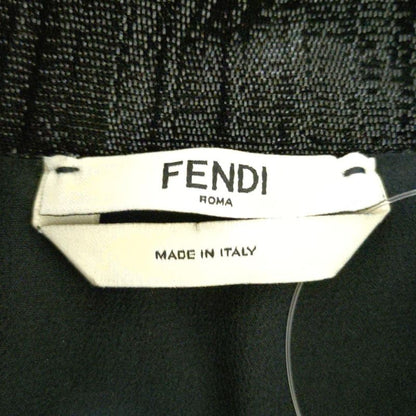 Fendi Dress Size 36 S Beautiful Women's - Black And Silver Open Collar Long