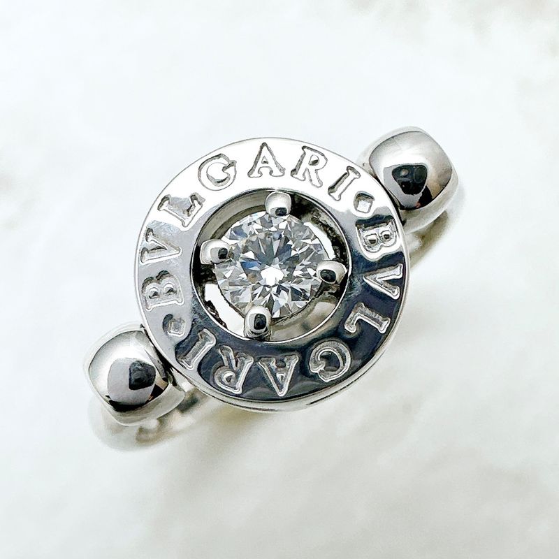 Bvlgari Diamond White Gold Ring 49 Approx 9 U