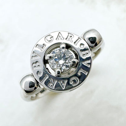 Bvlgari Diamond White Gold Ring 49 Approx 9 U