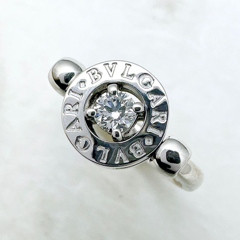 Bvlgari Diamond White Gold Ring 49 Approx 9 U