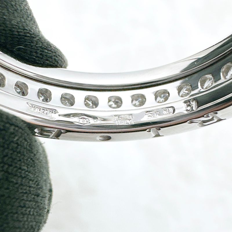 Bvlgari B-zero1 Full Diamond White Gold Ring 51 Approx 10.5 U