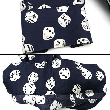 Louis Vuitton Dice Pattern Silk Long Sleeve Shirt Size L Dark Navy Monogram