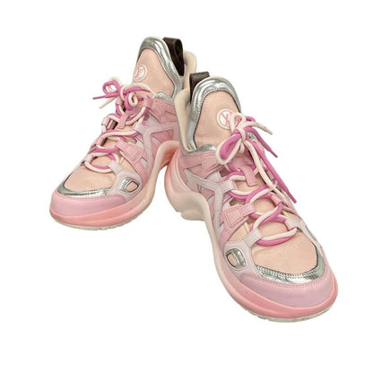 Louis Vuitton Sneakers 38 1/2 Women - Light Pink And Pink Leather