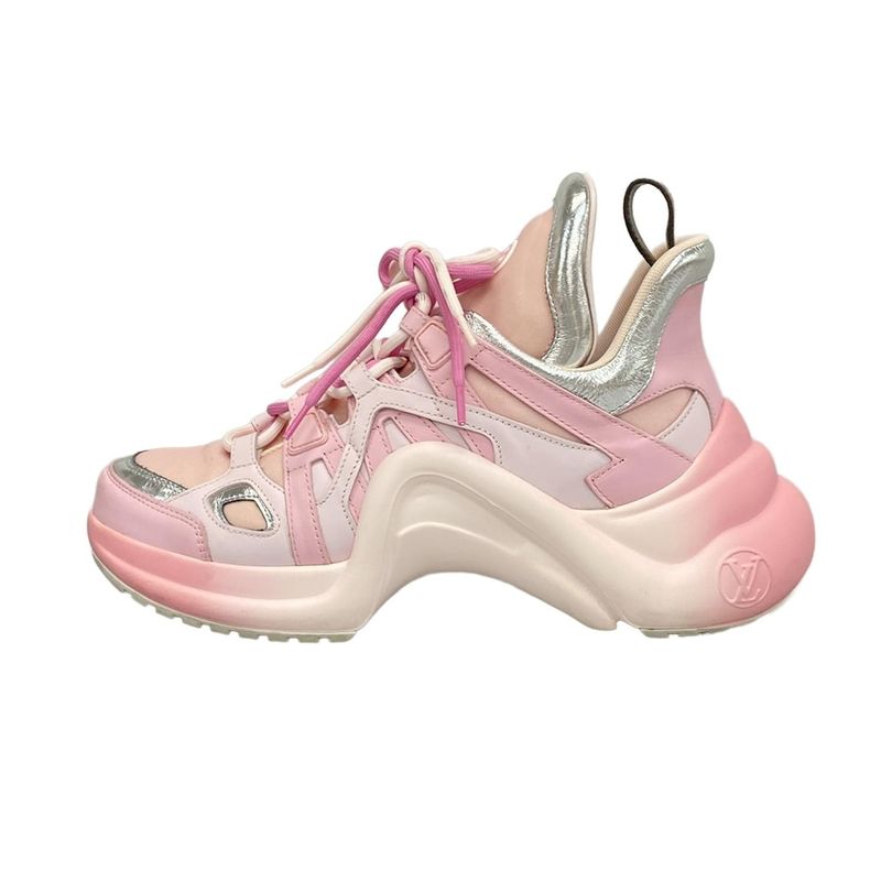 Louis Vuitton Sneakers 38 1/2 Women - Light Pink And Pink Leather