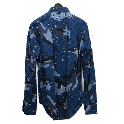 Louis Vuitton Camo DNA Océan Monogram Long Sleeve Shirt Size S Navy