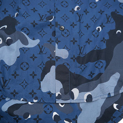 Louis Vuitton Camo DNA Océan Monogram Long Sleeve Shirt Size S Navy