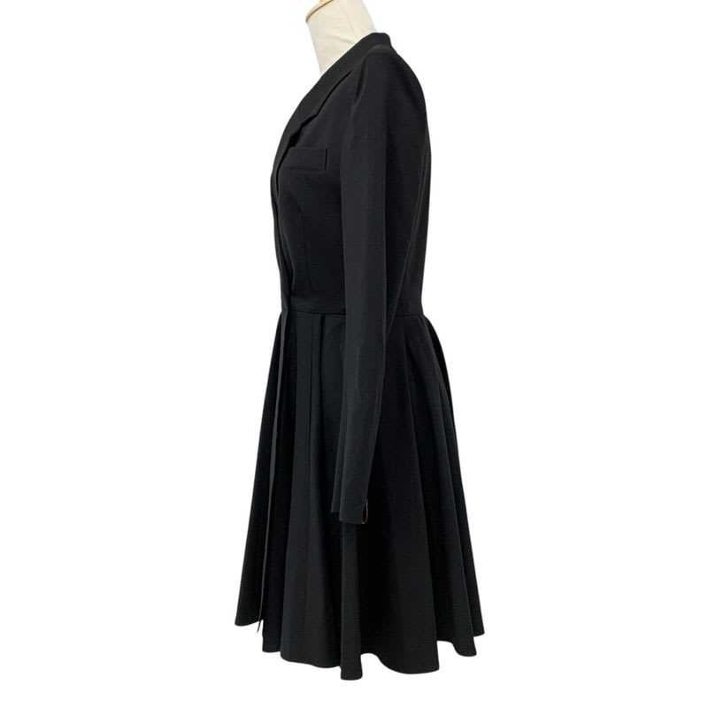 Louis Vuitton Dress Black Brown Tailored Monogram Wool