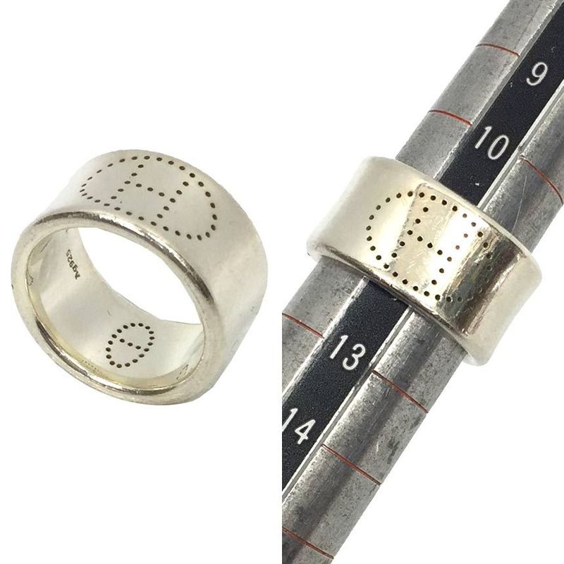 Hermes Evelyn Ring Eclipse Ribbon GM Ring Silver Aq5584