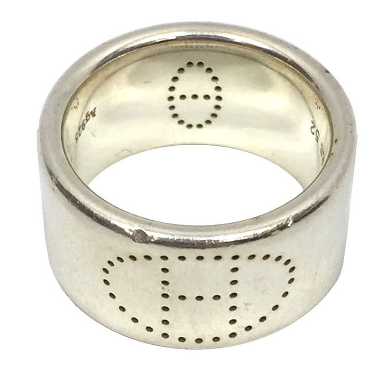 Hermes Evelyn Ring Eclipse Ribbon GM Ring Silver Aq5584