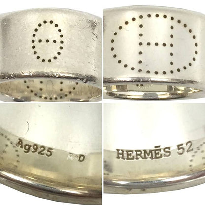 Hermes Evelyn Ring Eclipse Ribbon GM Ring Silver Aq5584